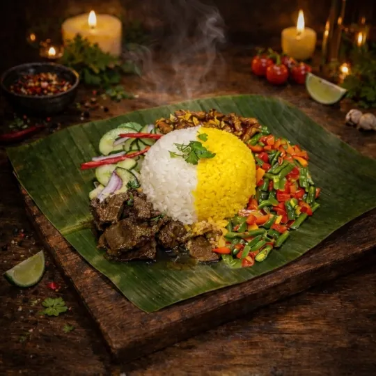 Vanaf 16.00 uur: Rendang 50/50 Rijst